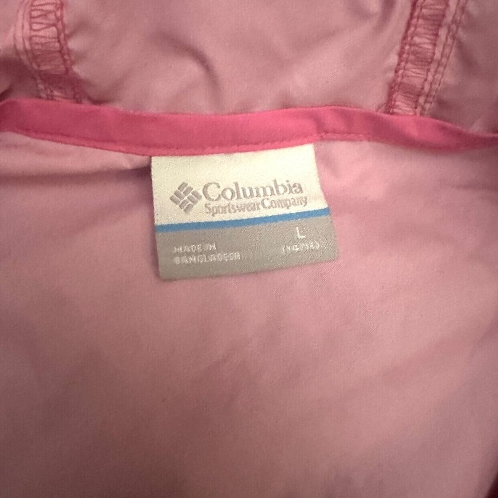 Girls Columbia‎ Hot Pink Rain Jacket Size L 14/16 - Picture 5 of 8